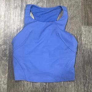 Lululemon Blue Racer Back Cropped Padded Tank